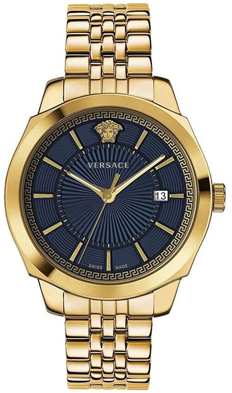 Versace VEV900619 Men's Icon Stainless Steel Blue Dial Watch